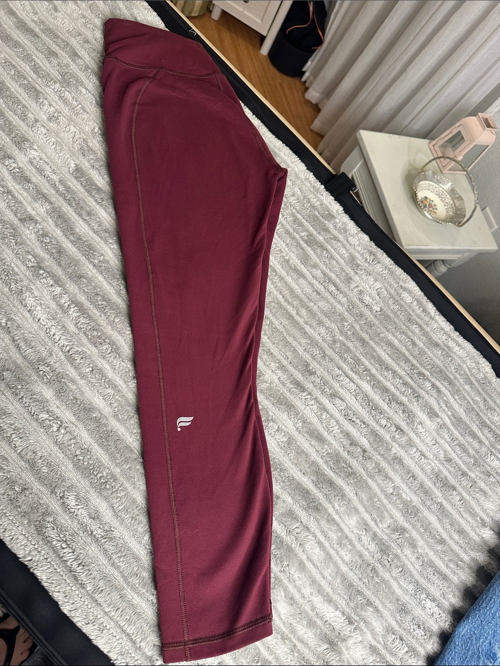 Fabletics Maroon High-Waist Active Leggings